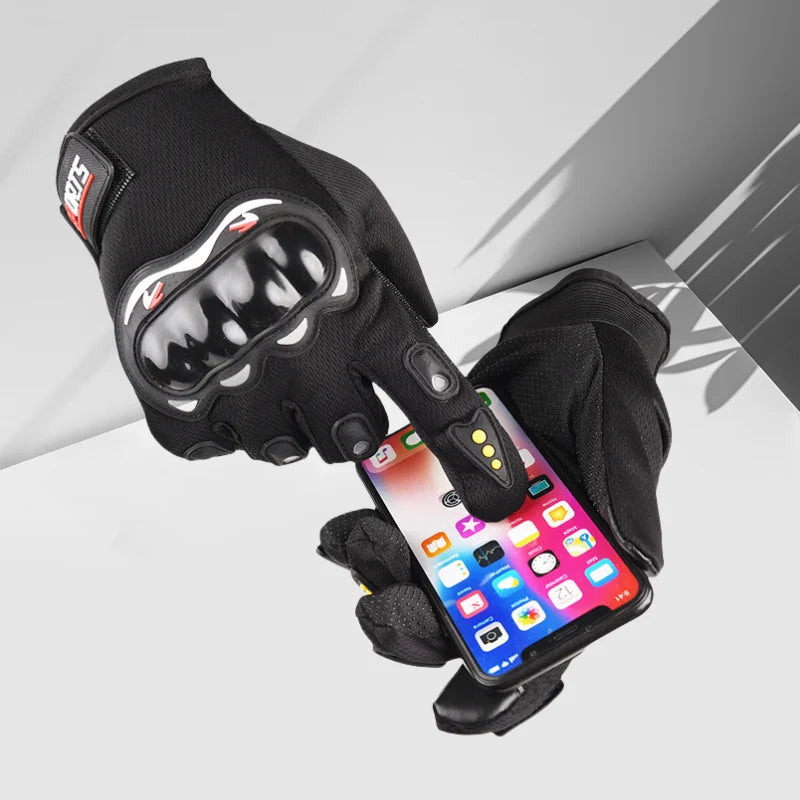 Guantes Ciclismo Hombre Dedo Completo Táctil | Anticaída Moto - Corporación Turística