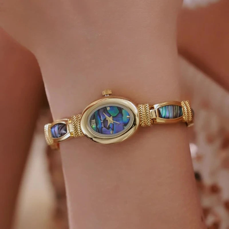 Relojes de pulsera con esfera ovalada para mujer, relojes...