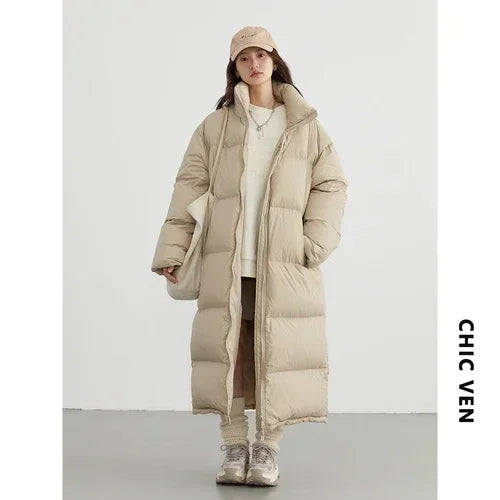 CHIC VEN-abrigos de plumón de pato blanco para mujer, cha...