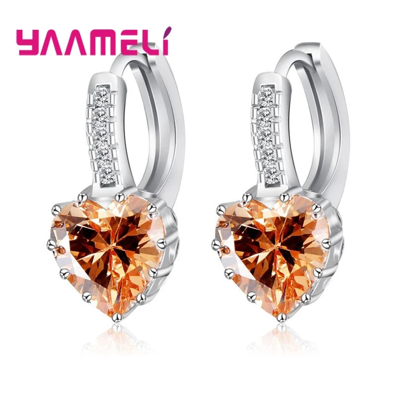YAAMELI-pendientes de aro de circonita cúbica para mujer,...