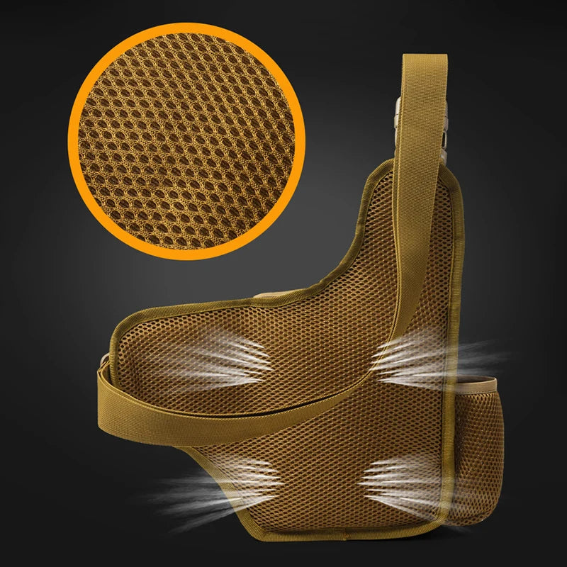 Riñonera táctica Molle para hombre, bolsa de pecho para a...