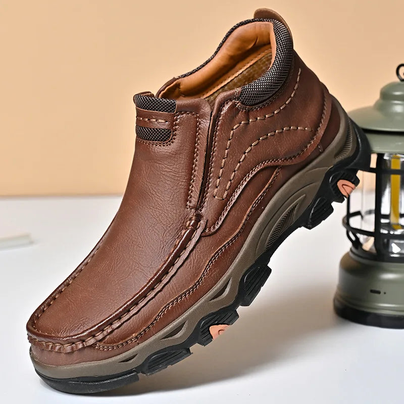 2025 zapatillas de deporte de cuero genuino para hombres,...
