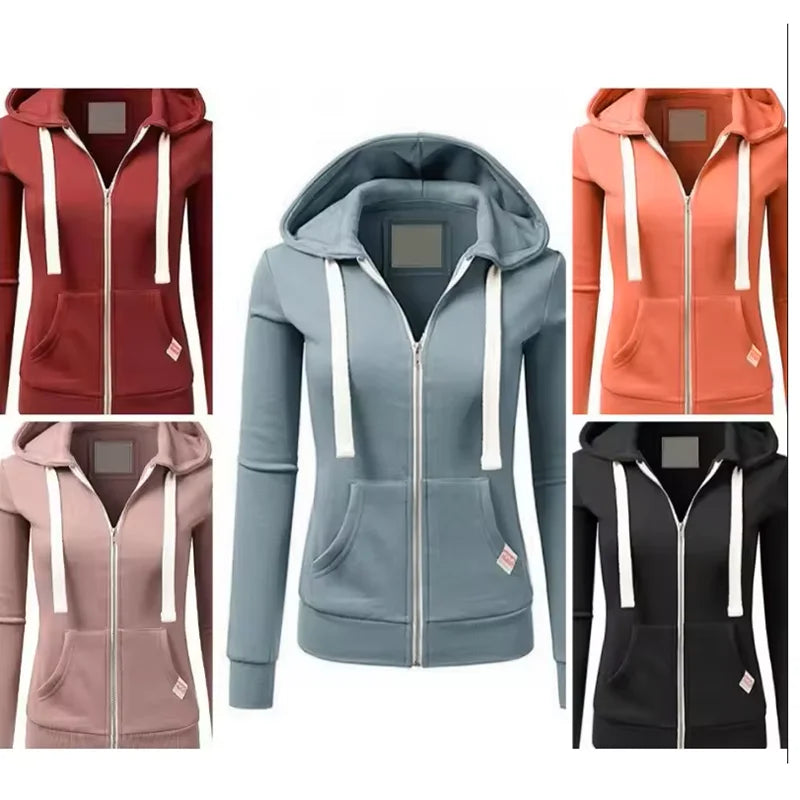 Women's personalized fall/winter sports fashion jacket by Corporación Turística, featuring stylish design and warm fabric.