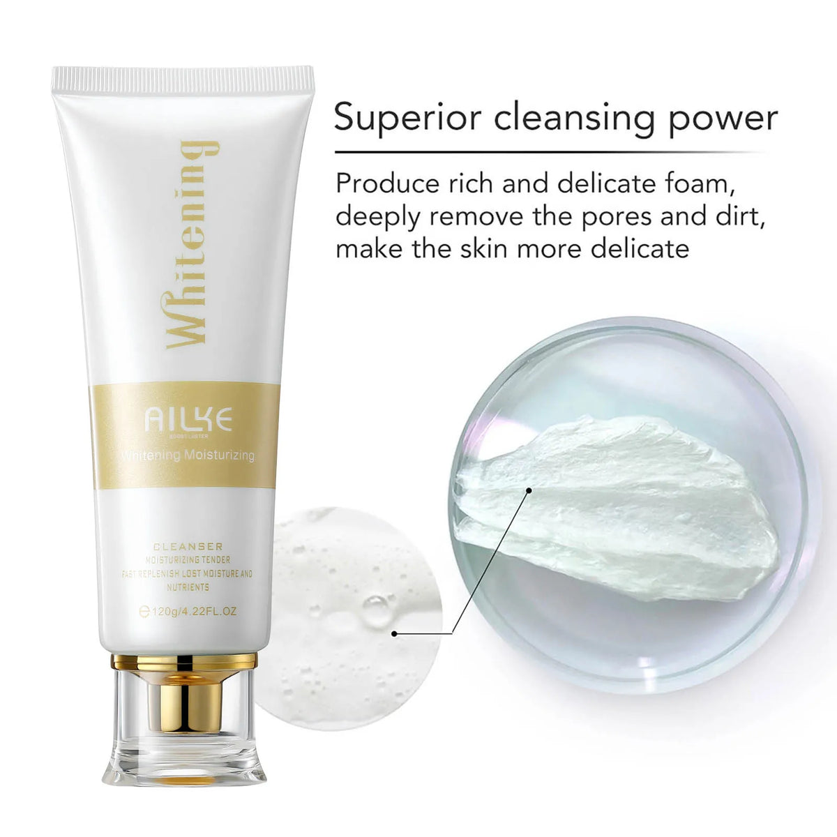 Crema Facial AILKE Antiarrugas y Blanqueadora, con Coláge...