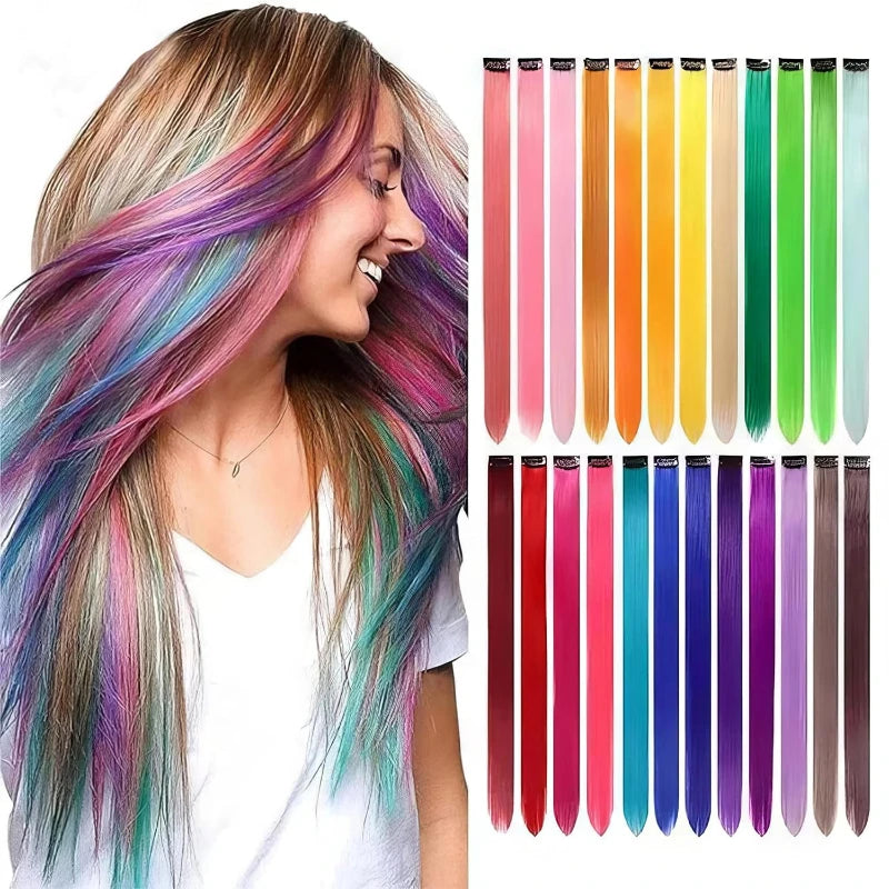 Piezas de cabello de Color a la moda, extensiones de cabe...