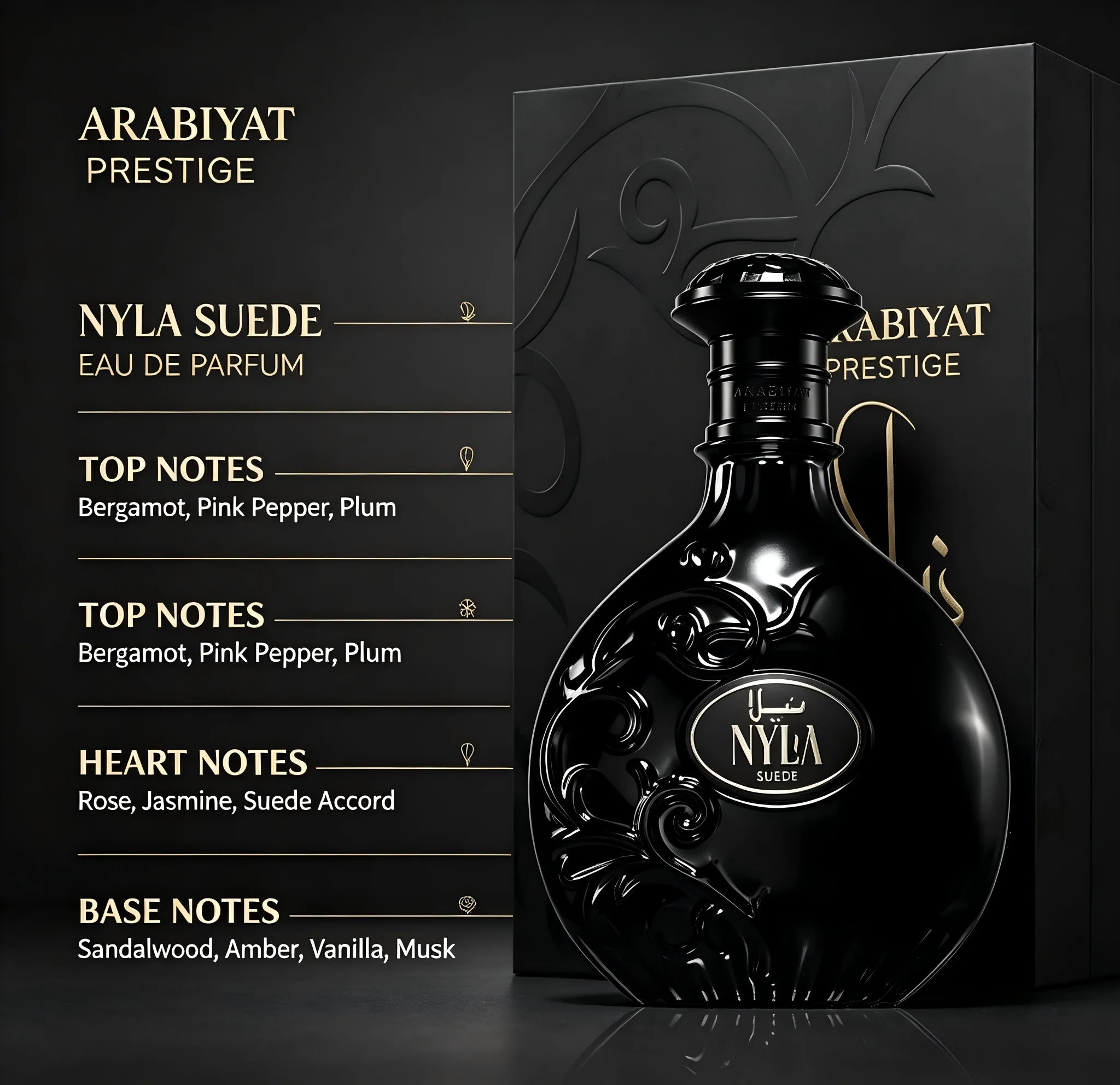 Perfume Arabiyat Nyla Suede Eau de Parfum de 2.7 Fl Oz, f...