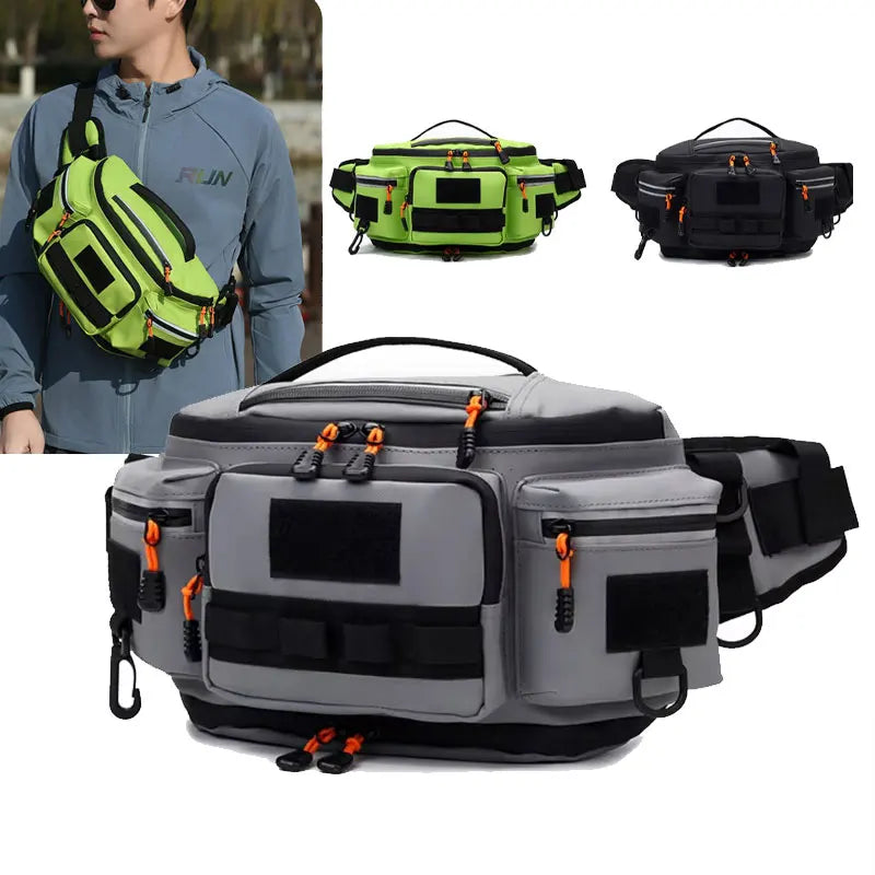 Riñonera para acampar, mochila de viaje para el pecho par...