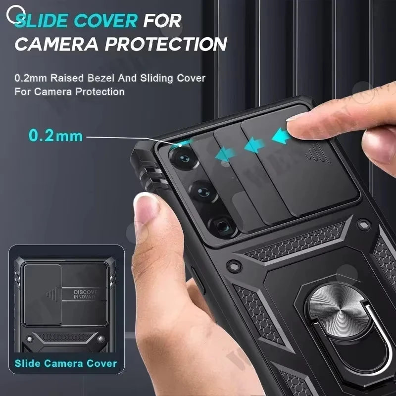 Durable phone case with 360-degree support for Samsung S25 Ultra, S23, S26, S24 Plus, A57, A56, A37, A36, A17, A16 5G