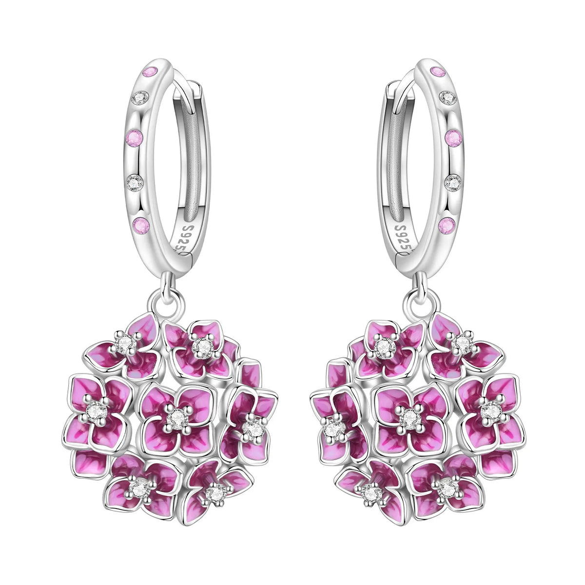 Orstarry Original Plata de Ley 925 pendientes de flor de ...
