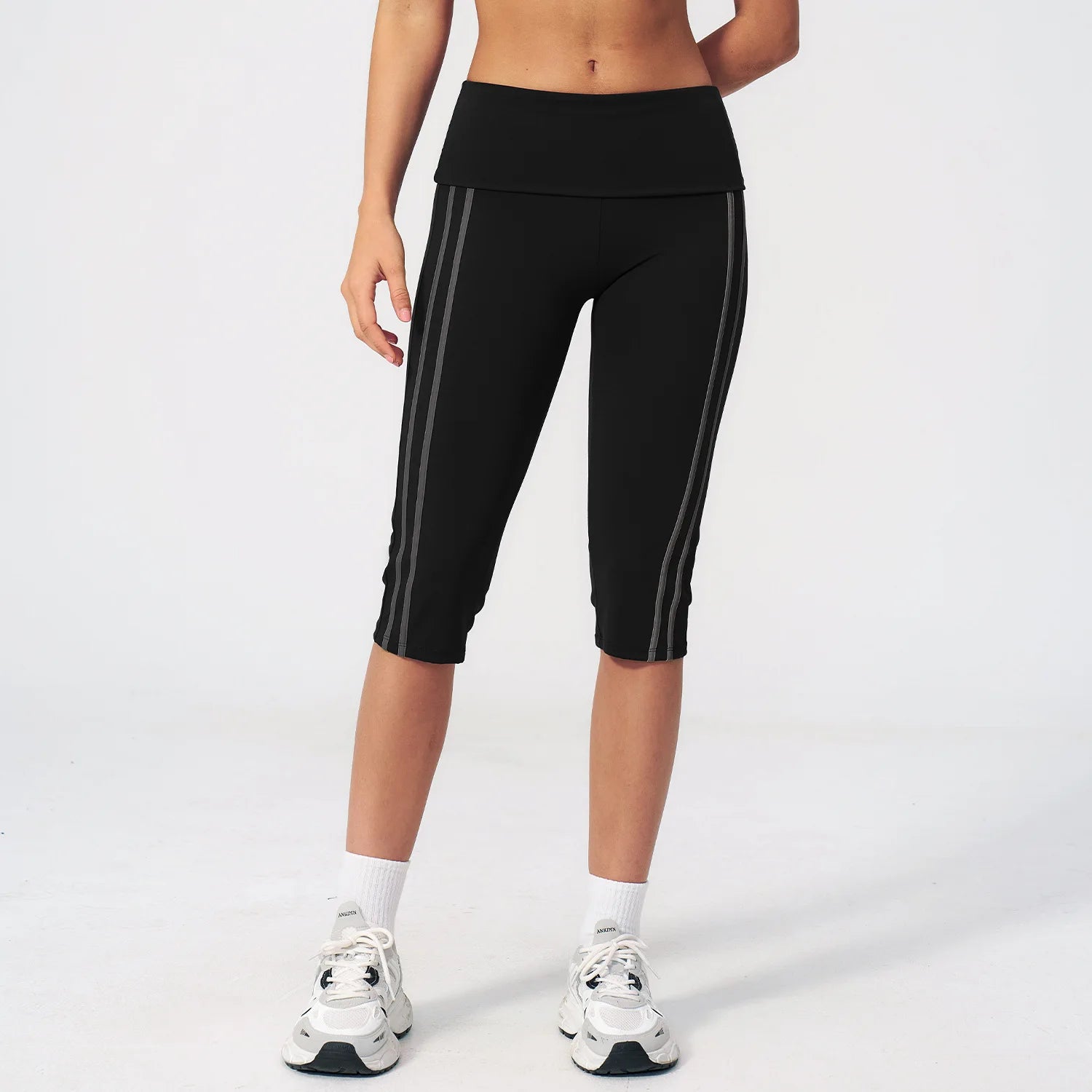 Leggings Capri de Yoga para Mujer, Cintura Alta con Banda...