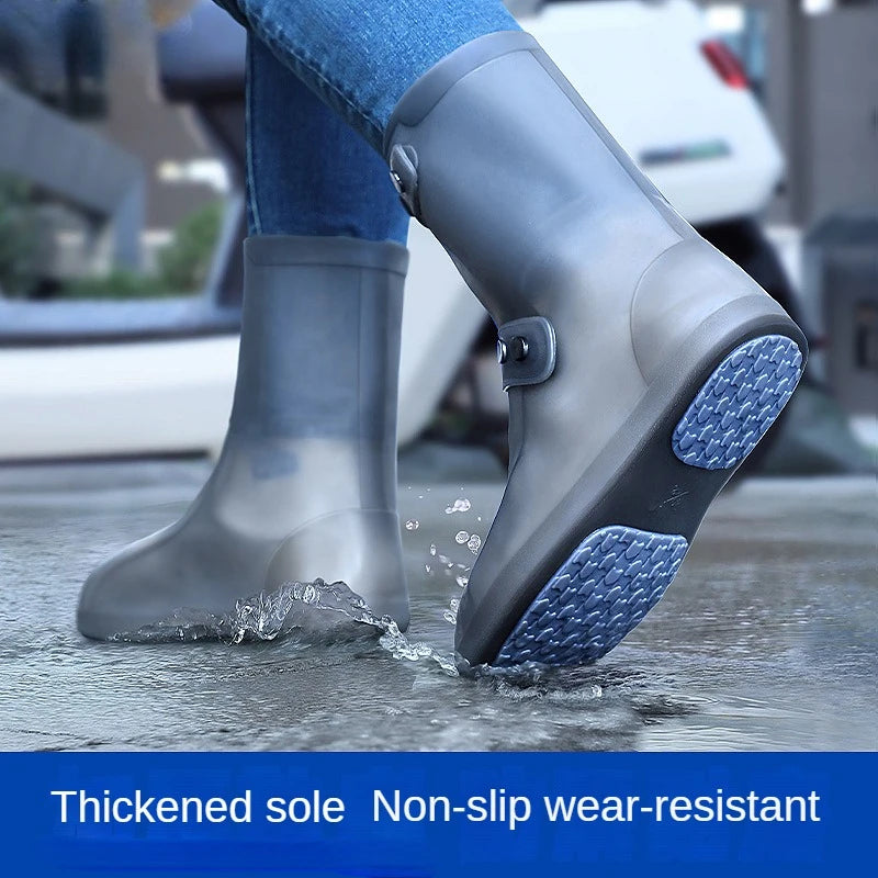 High waterproof silicone shoe cover by Corporación Turística, tall, flexible, and protective for wet weather conditions.