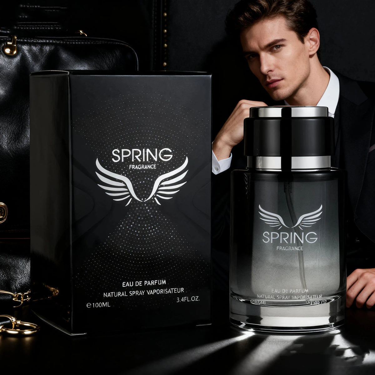 100ml SPRING Eau de Parfum para Hombre, Colonia de Larga ...