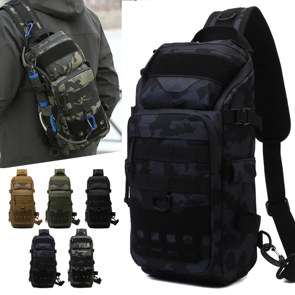 Bolsa de pecho de pesca para hombre, mochila táctica, riñ...