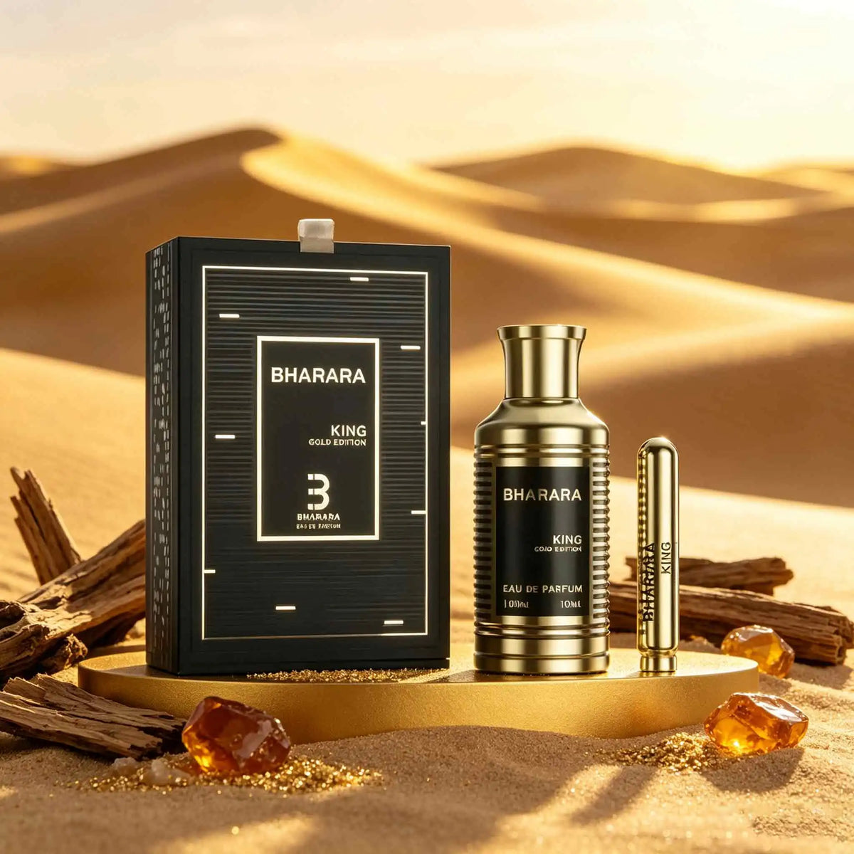Set de Eau de Parfum Bharara King Gold Edition para Hombr...