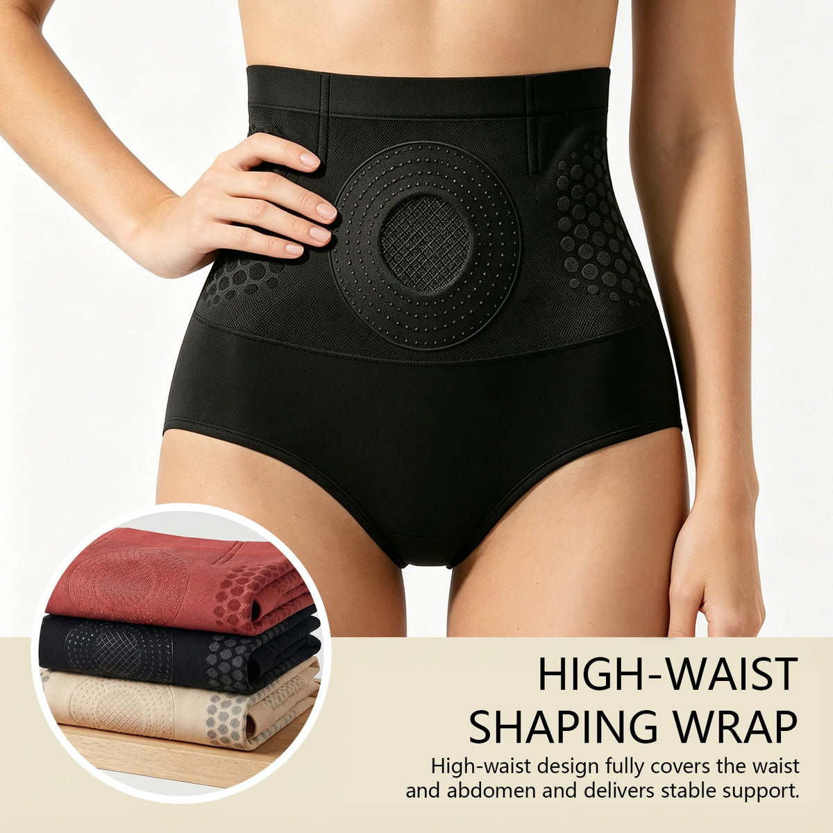 Textured honeycomb control abdomen shorts by Corporación Turística, featuring a snug fit and breathable fabric.