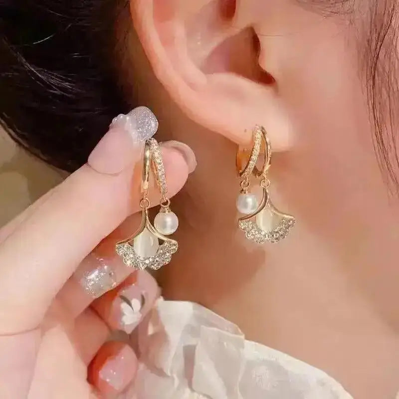 Pendientes de gota de corazón de cristal púrpura para muj...