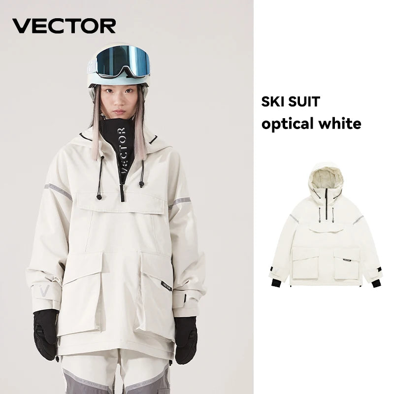VECTOR-ropa de esquí para mujer y hombre, suéter con capu...