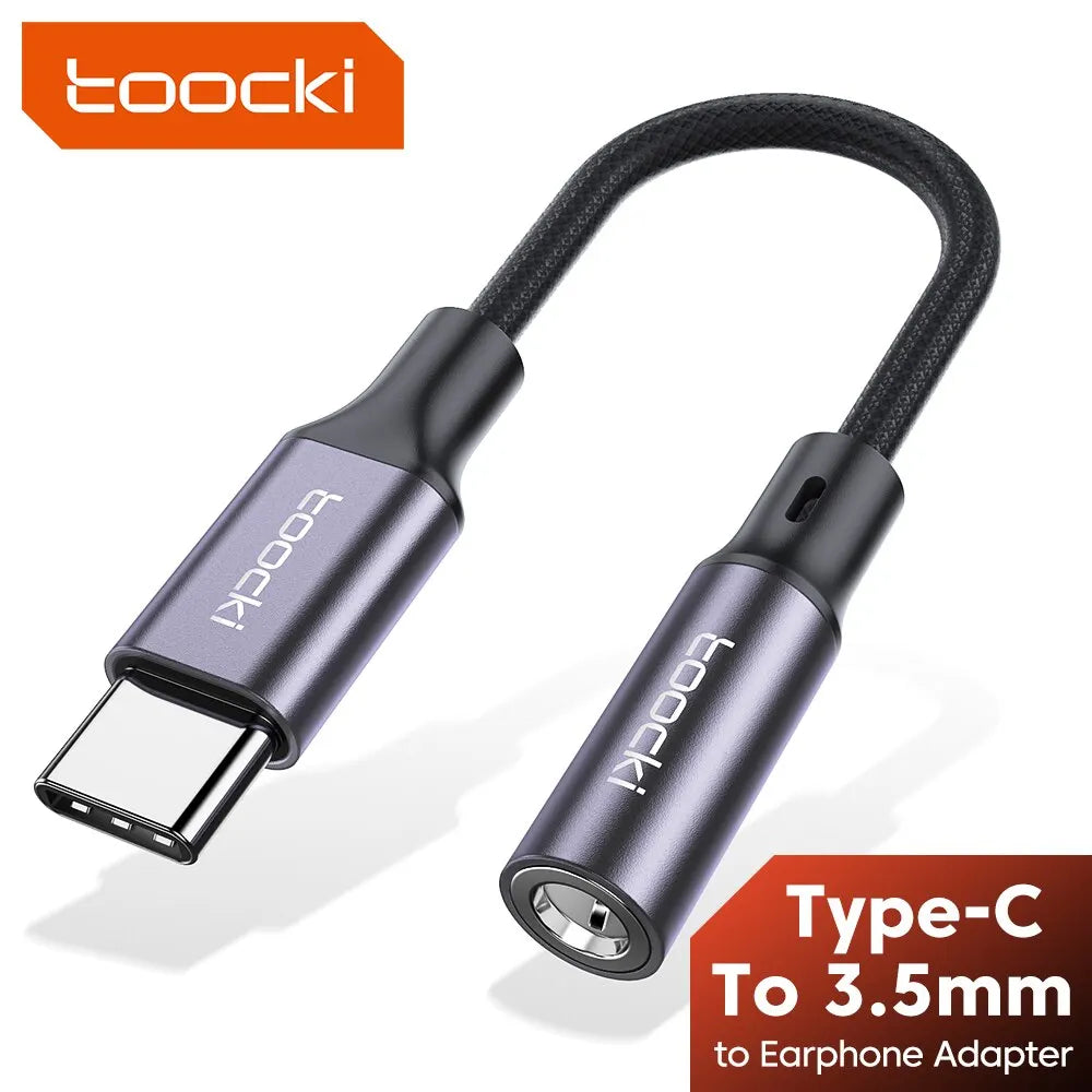 Toocki Adaptador USB-C a 3.5mm: Audio y Llamadas Hi-Fi