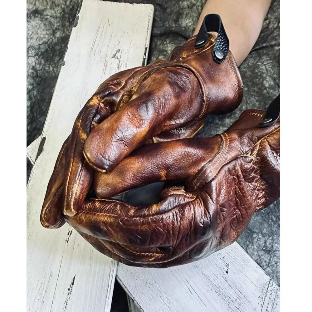 Guantes de invierno de verano para motocicleta, color ámb...