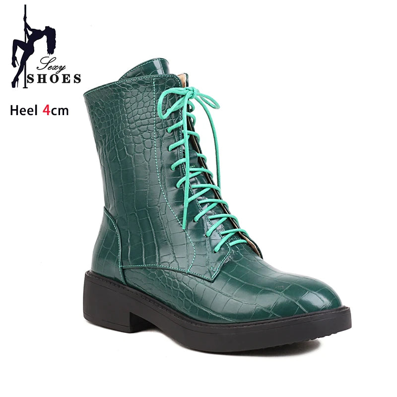 Nuevas Botas para mujer con cremallera lateral, Botas cor...