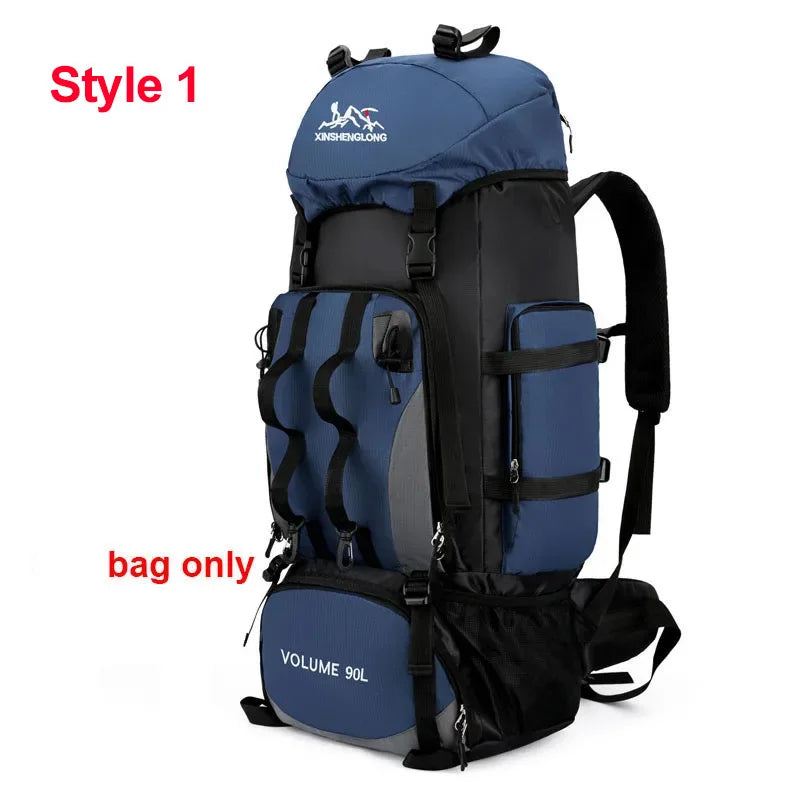 Mochila impermeable de 90L para hombre, bolsa de gran cap...
