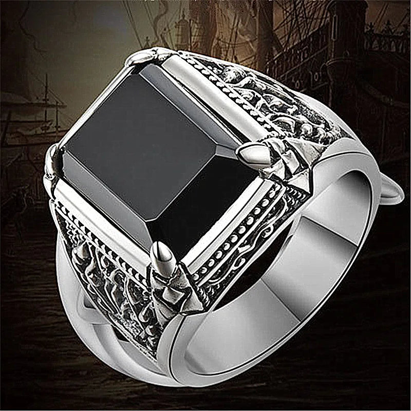Anillos de plata de ley 925 para hombre, alta calidad, te...