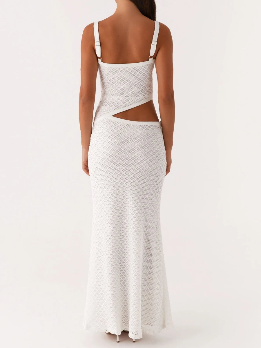 Vestidos largos recortados a la moda para mujer, vestido ...