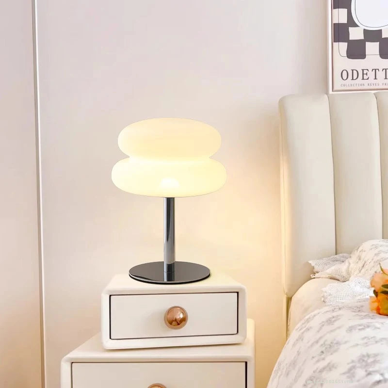 LED mushroom-shaped desk lamp with USB connection by Corporación Turística, featuring a modern design and soft illumination.