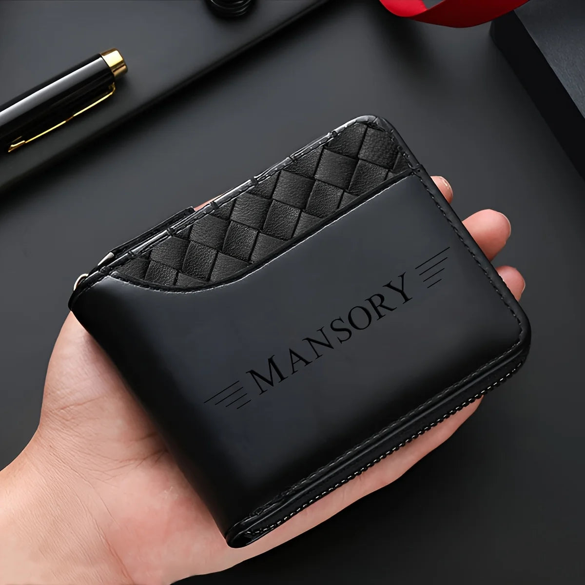 Cartera de Lujo Personalizada para Hombre: Cuero Sintético Grabado - Corporación Turística