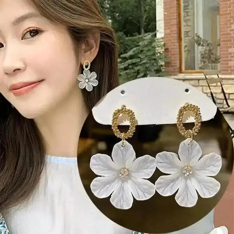 Pendientes de borla de perlas de moda coreana con aguja d...