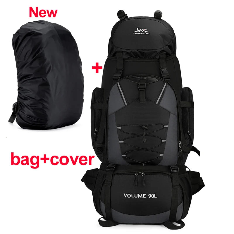 Mochila impermeable de 90L para hombre, bolsa de gran cap...
