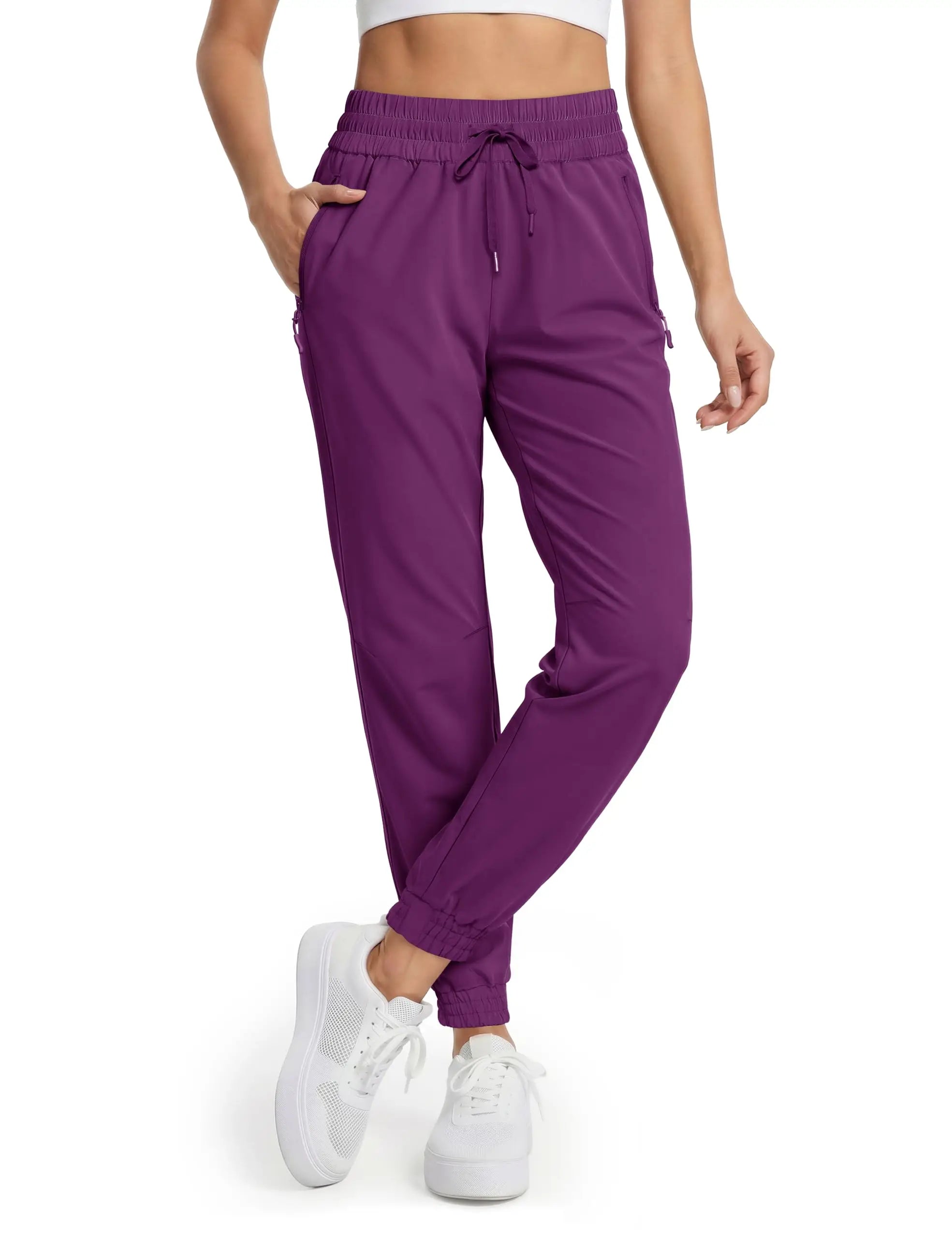 MAGCOMSEN Pantalones de senderismo impermeables para muje...