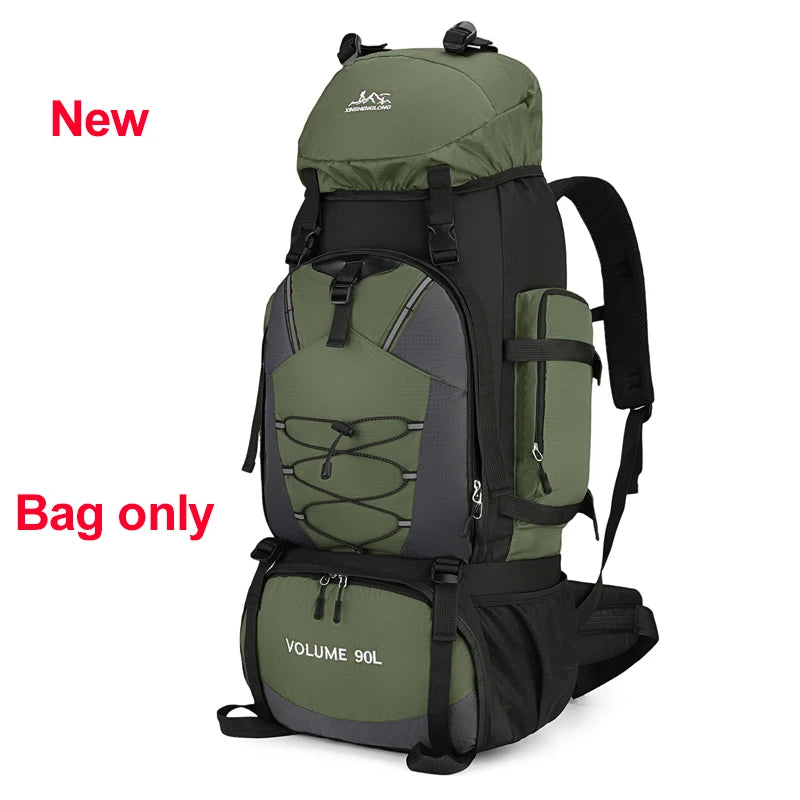 Mochila impermeable de 90L para hombre, bolsa de gran cap...