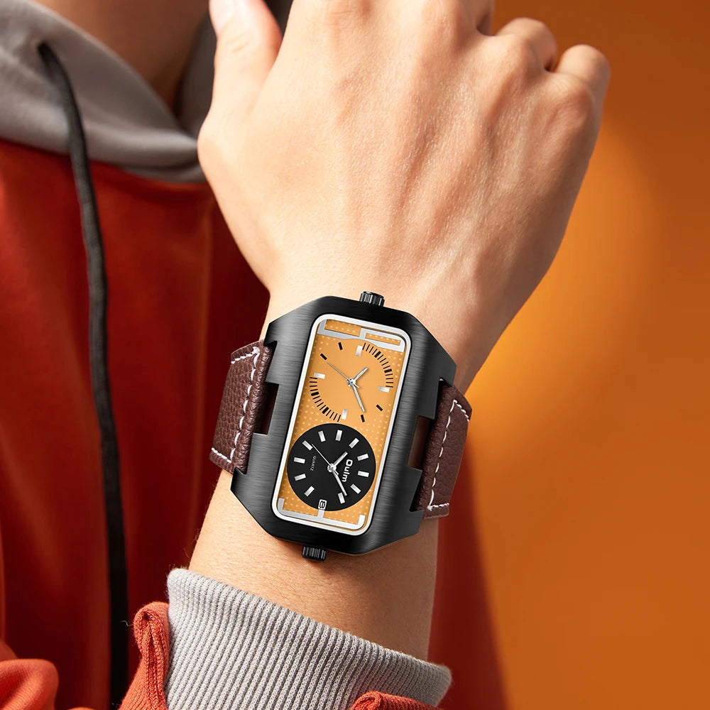 Oulm nueva tendencia de moda reloj fresco para hombre fun...