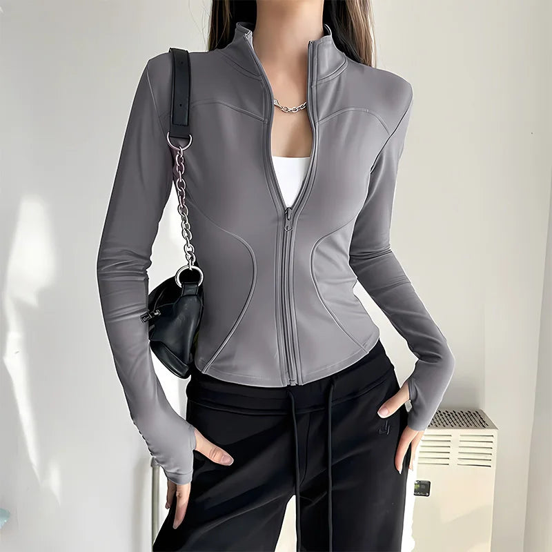 Chaqueta Deportiva de Secado Rápido para Mujer, con Cierr...