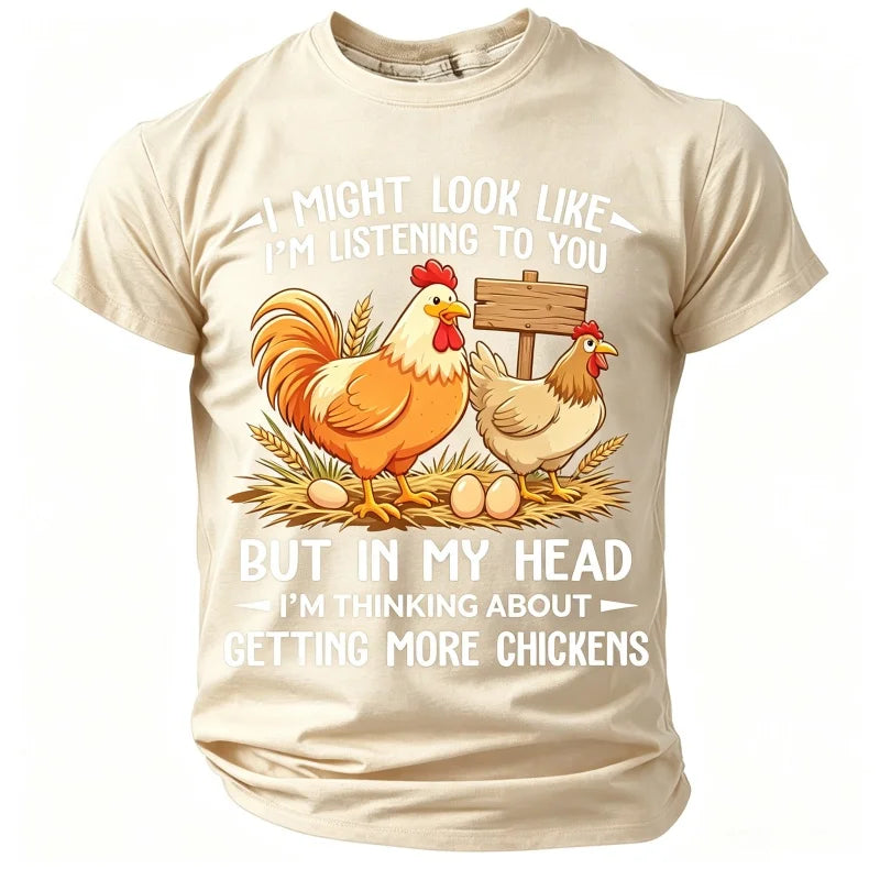 Men's short-sleeve T-shirt with a fun graphic design, by Corporación Turística, featuring vibrant colors and casual style.