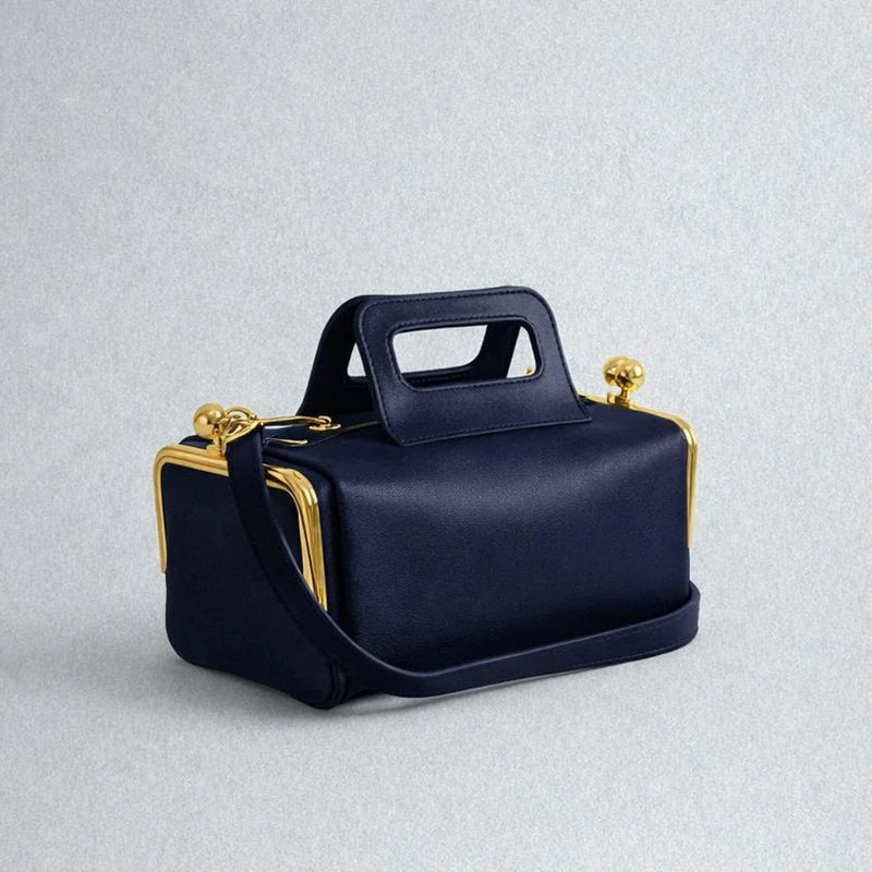 NUEVO Bolso de hombro de PU con diseño de cierre de marco...