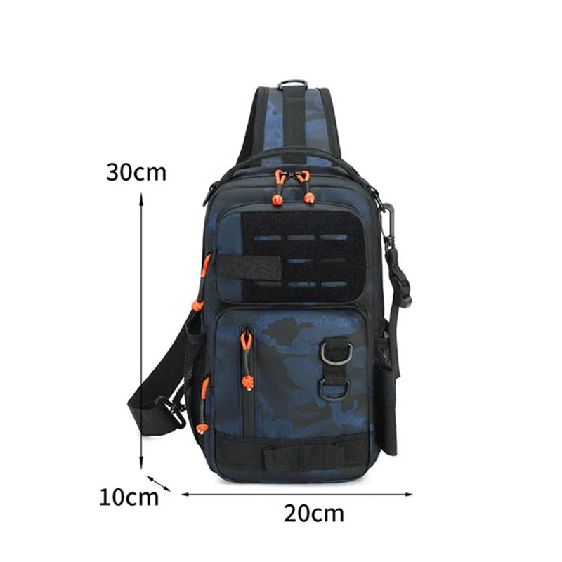 Bolsa de pecho con señuelo de pesca táctica, accesorios p...