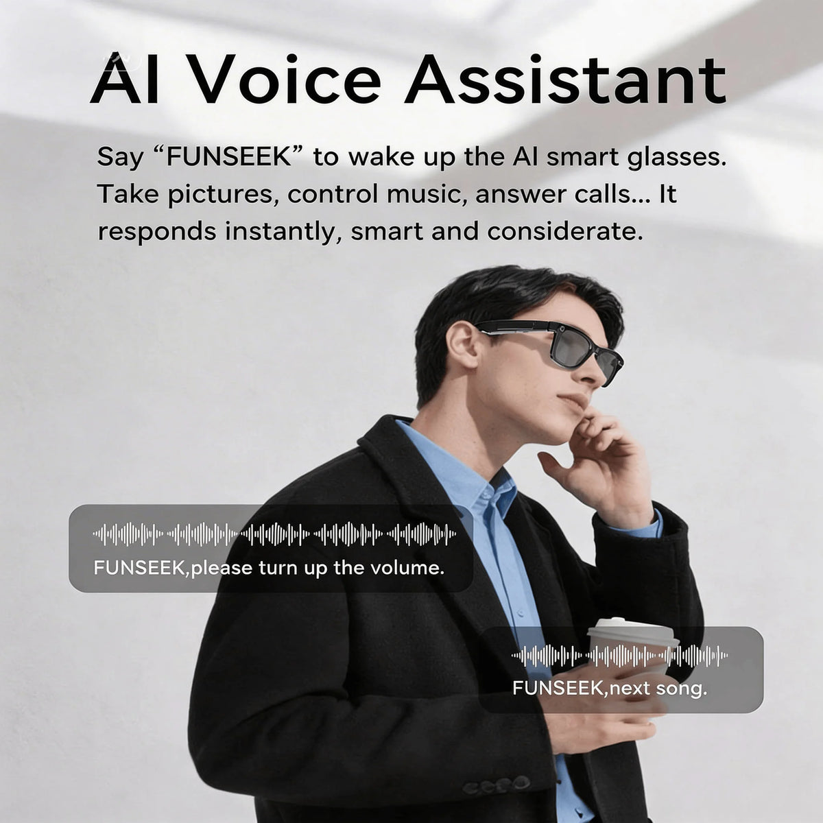 Gafas con cámara 4K con funciones inteligentes de IA que ...