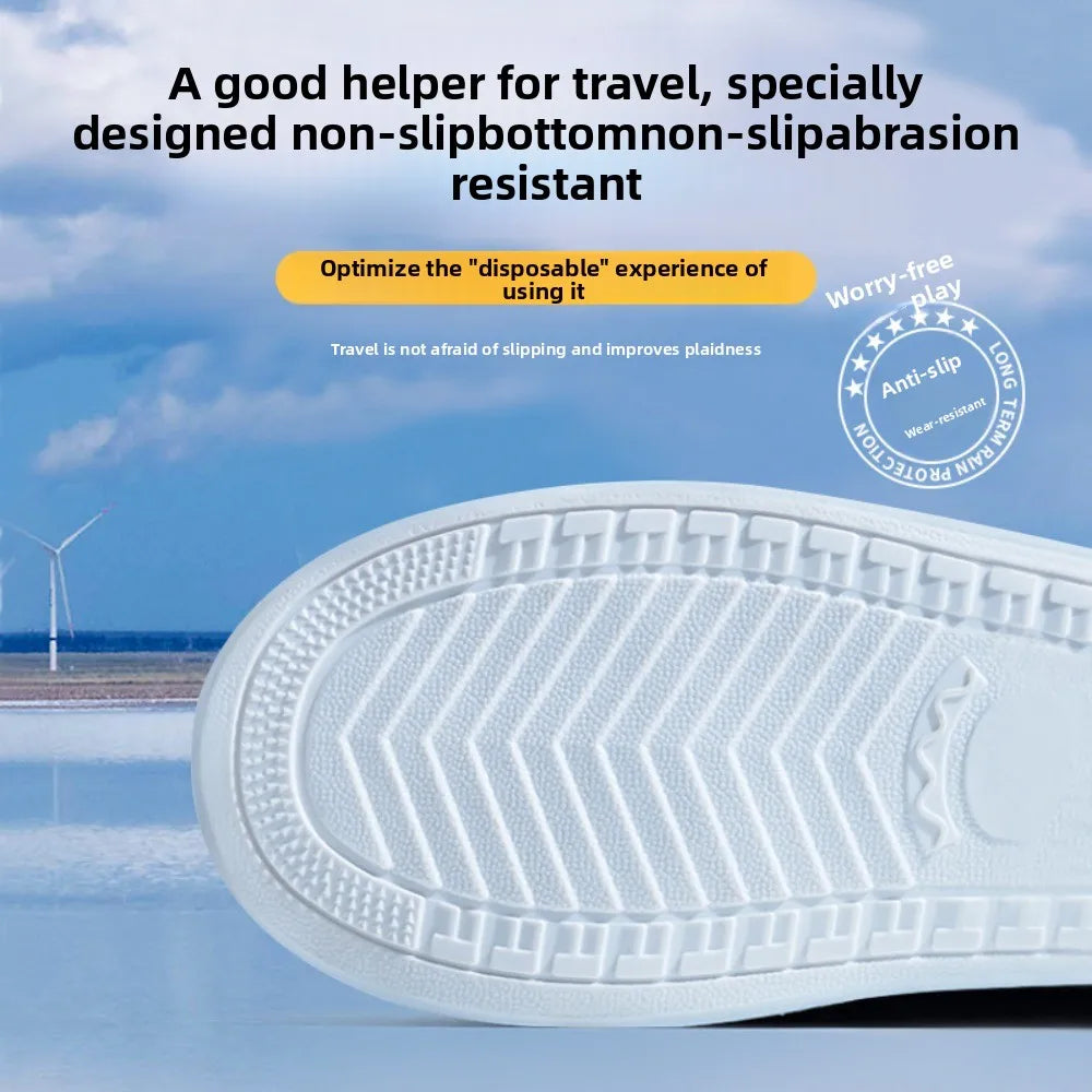 Thick disposable waterproof shoe cover by Corporación Turística, designed to protect shoes from dirt and moisture.