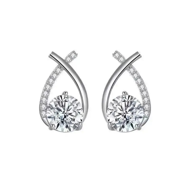 Pendientes colgantes de circonio de moda coreana para muj...