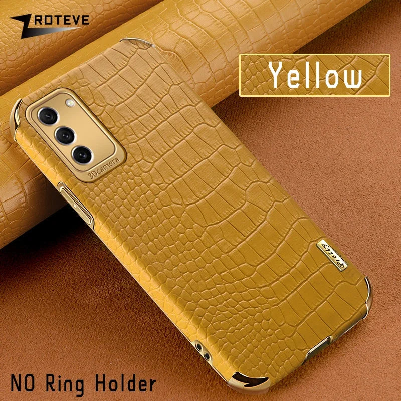 ZROTEVE S25 Ultra crocodile pattern phone case, slim protective cover for smartphones with textured design.