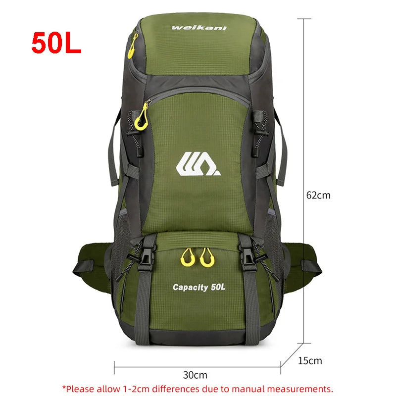 Mochila de viaje de 50L para acampar, bolsa grande para s...