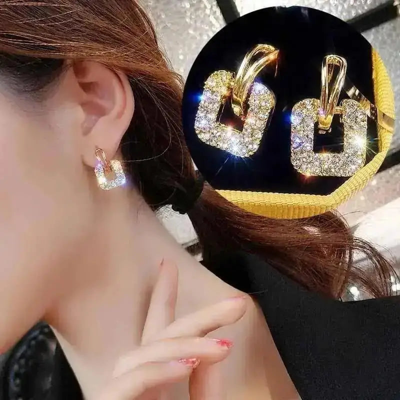 Pendientes de gota de corazón de cristal púrpura para muj...
