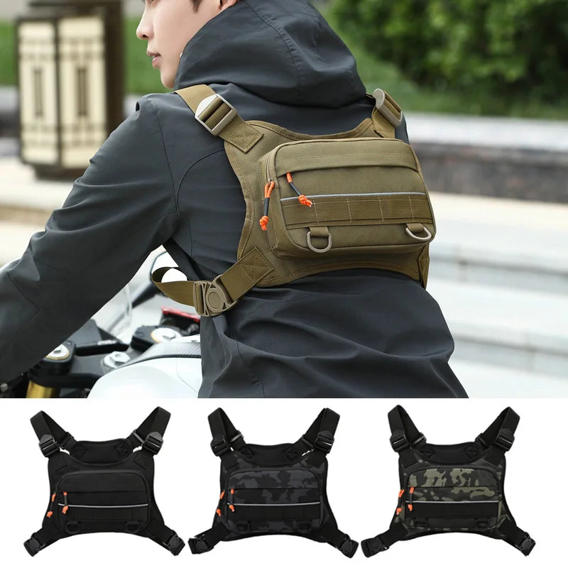 Bolsa de pecho táctica para hombre, chaleco frontal para ...