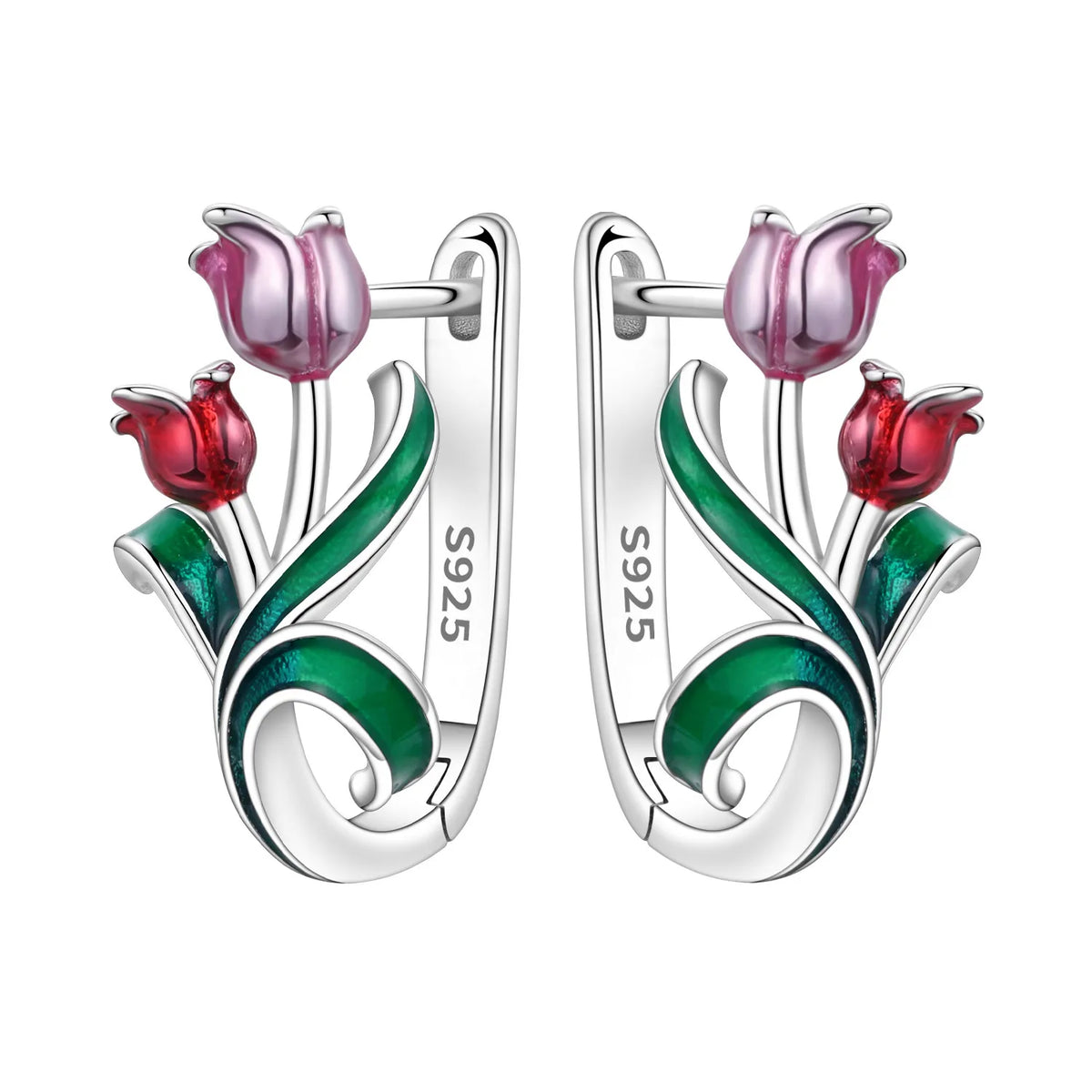 Orstarry Original Plata de Ley 925 pendientes de flor de ...