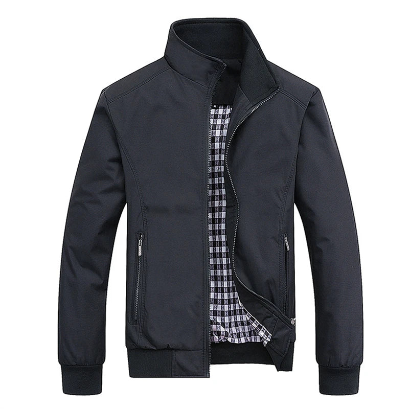 2025 otoño primavera Casual sólido moda chaqueta Bomber delgada hombres abrigo nueva llegada chaquetas de béisbol chaqueta de hombre M-6XL abrigo Top