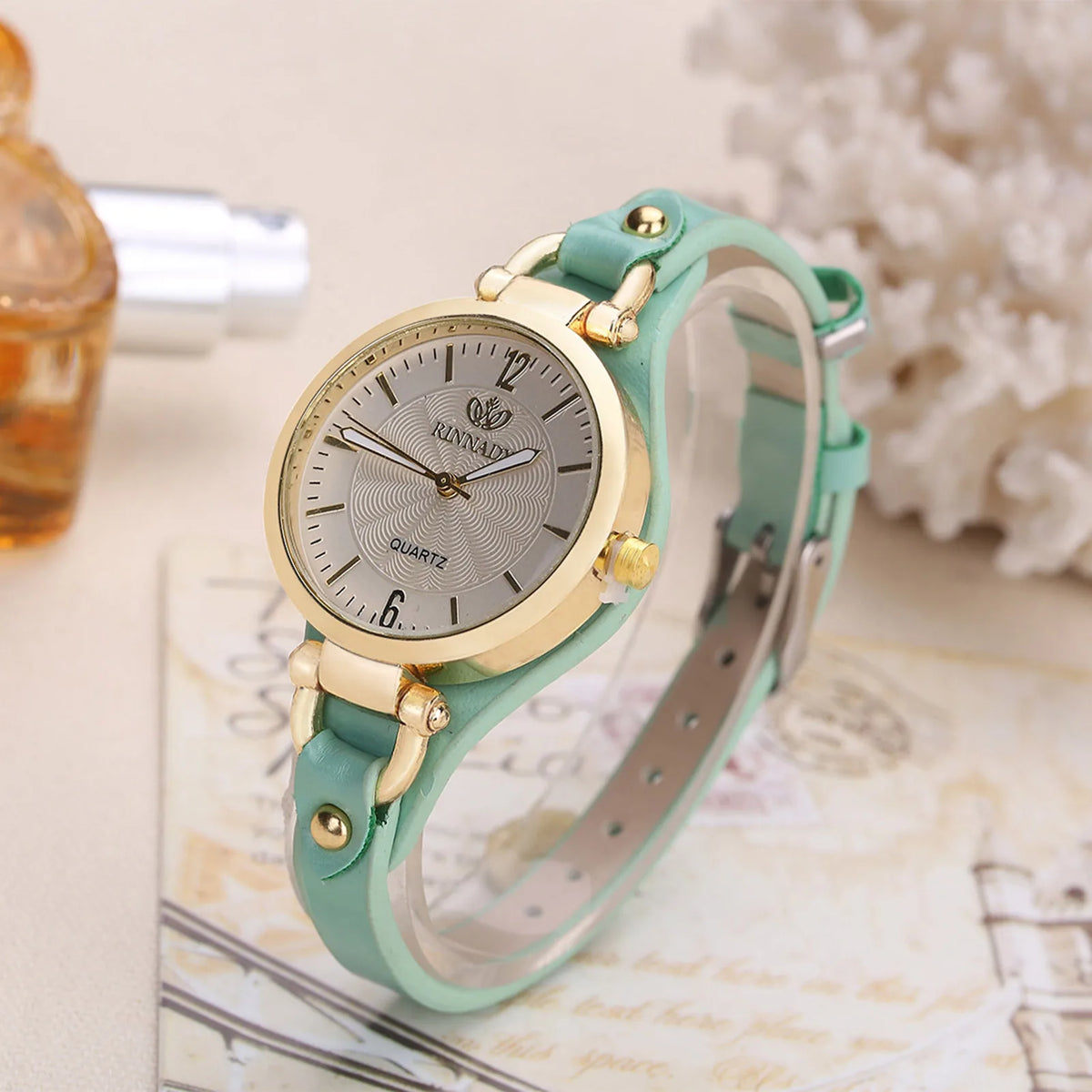 Conjunto de 1 pieza de reloj de cuarzo de moda para mujer...
