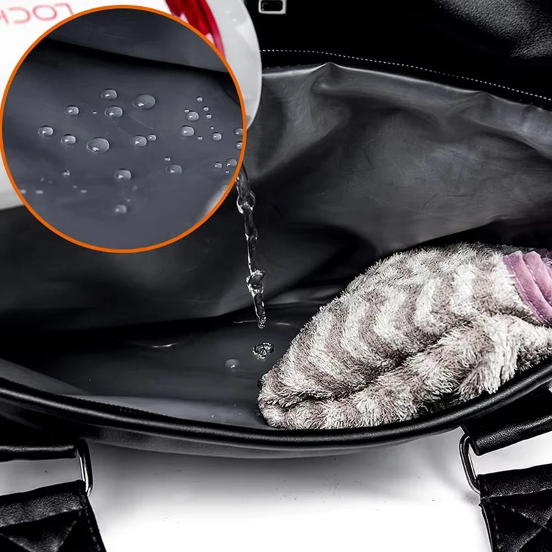 Bolsa de Gimnasio PU para Hombre, Bolso de Hombro Cruzado...