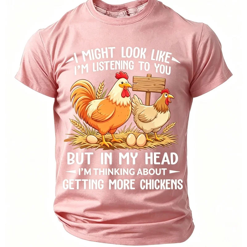 Men's short-sleeve T-shirt with fun graphic design, by Corporación Turística, shown in a casual style on a plain background.